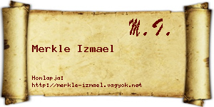 Merkle Izmael névjegykártya